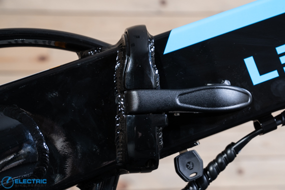 Lectric XP 3.0 E-Bike Review - latch for folding down the XP 3.0