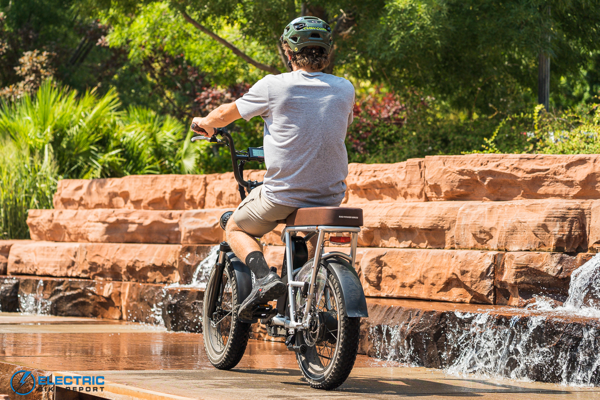 Rad Power Bikes RadRunner Plus Riding through water